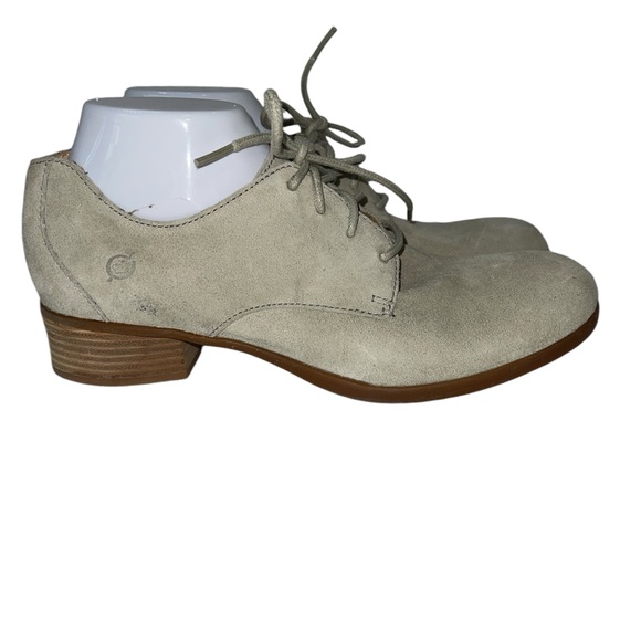 Born Shoes - Born Women's Shoes Size 11 Gray Leather Upper Lace Up Slip On Block Heel